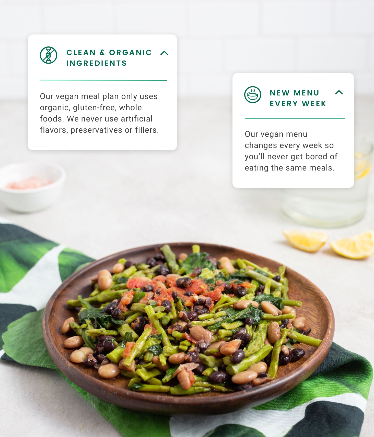 Asparagus meal ingredients highlight