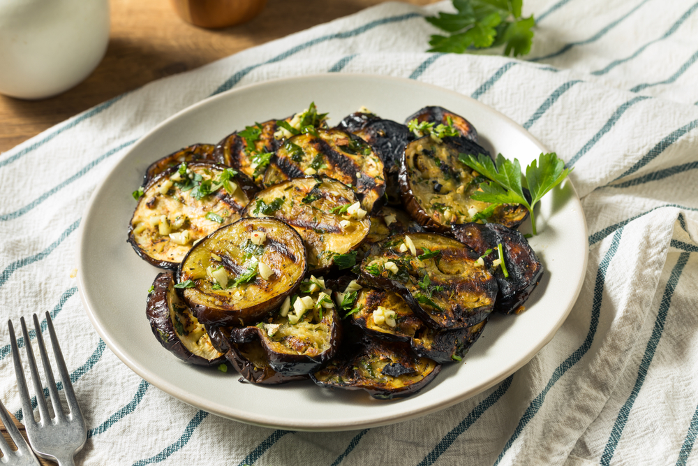 Eggplant can be used as a bread or meat patty replacement in burgers, or even as a standalone dish just like in this recipe!