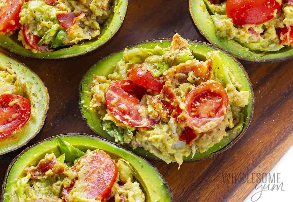 Avocado cups are a versatile meal because you can change the stuffing to make all kinds of new dishes. 